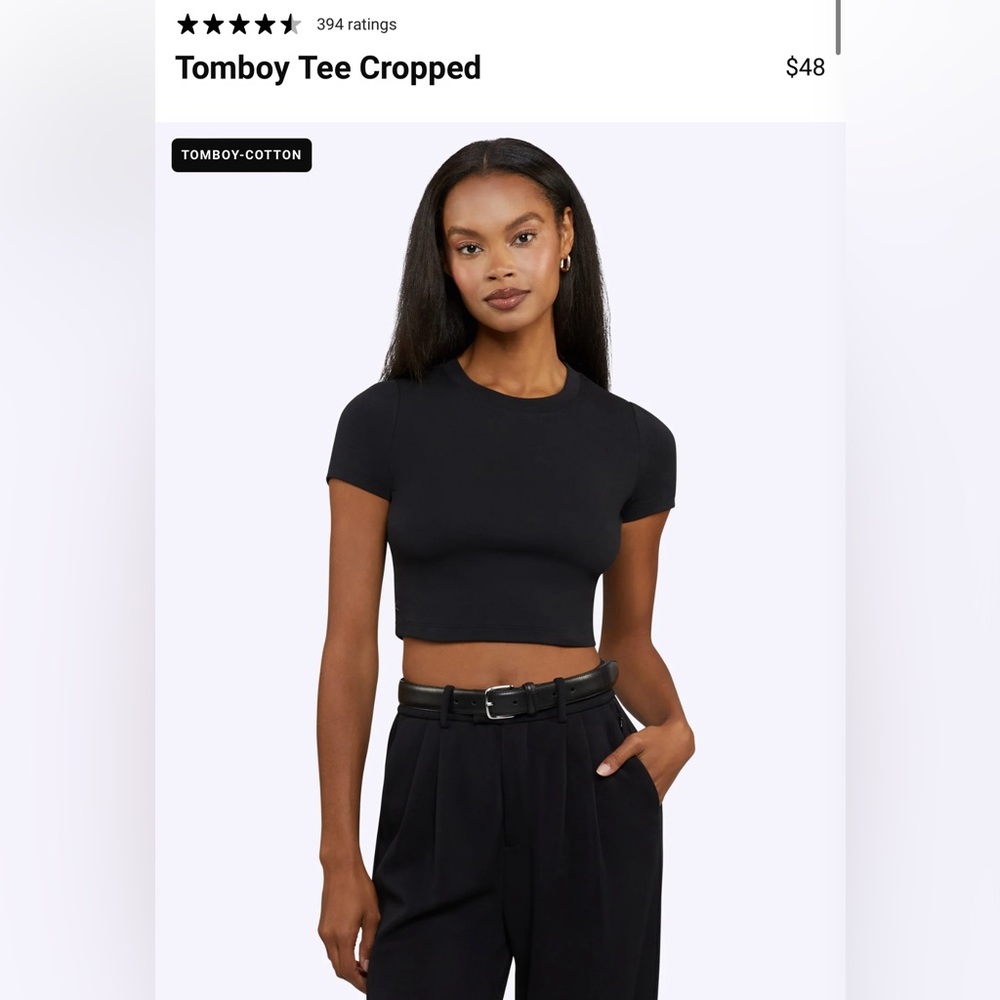 CUTS XS Black Cropped T